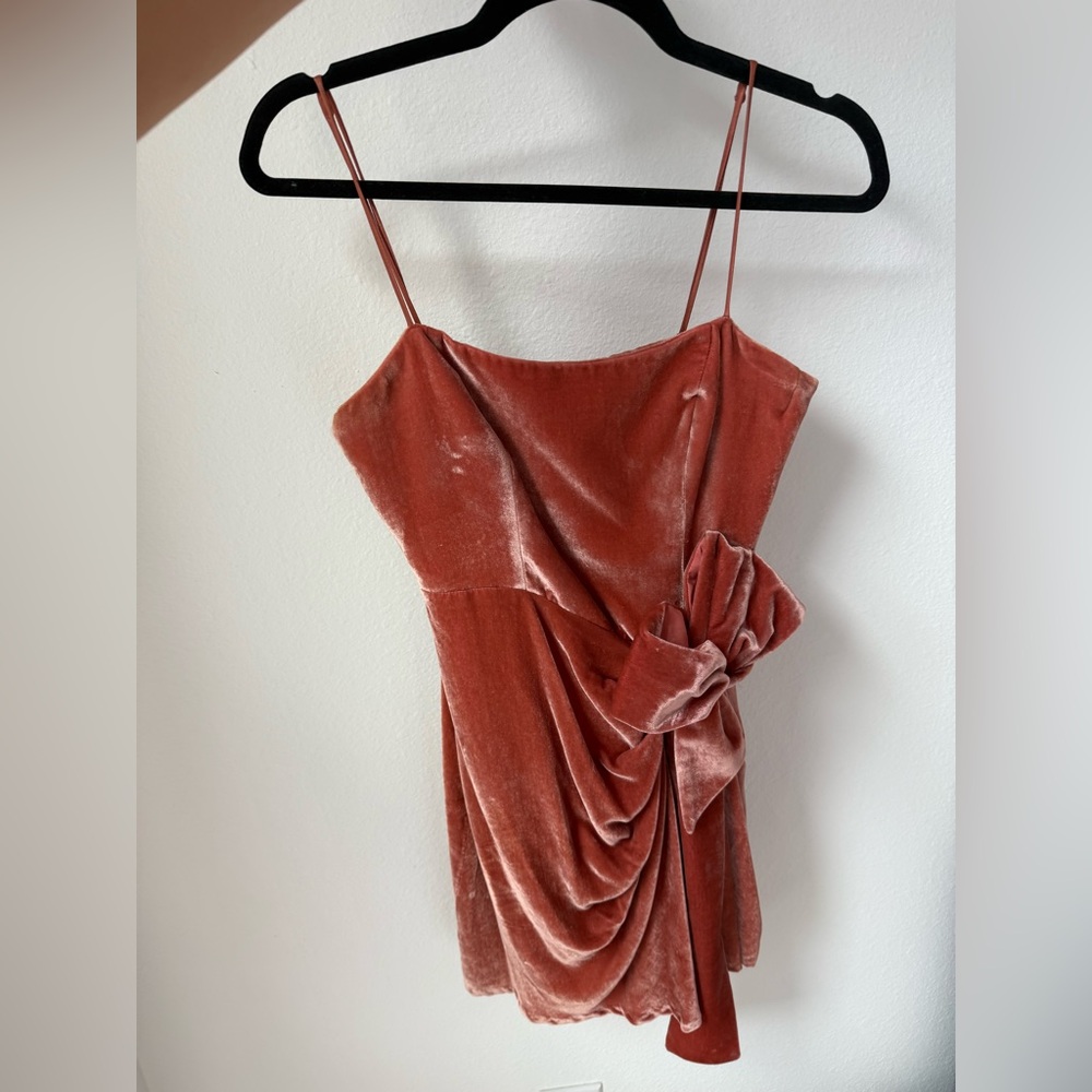 Velvet orange/red Cinq a Sept dress, barely worn! Size 2